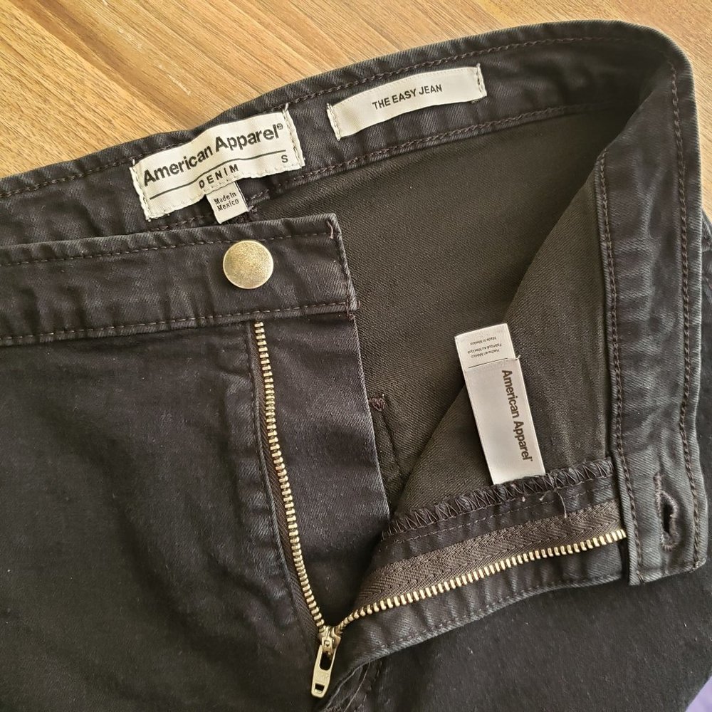 American Apparel The Easy Jean - Set of 3 in Light Wash, Dark Wash, Black Size S - Picture 12 of 14